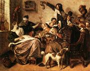 Jan Steen As the Old Sing.So Twitter the Young oil painting reproduction